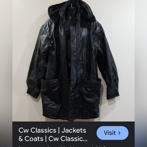 CW Classic men’s black Genuine leather coat